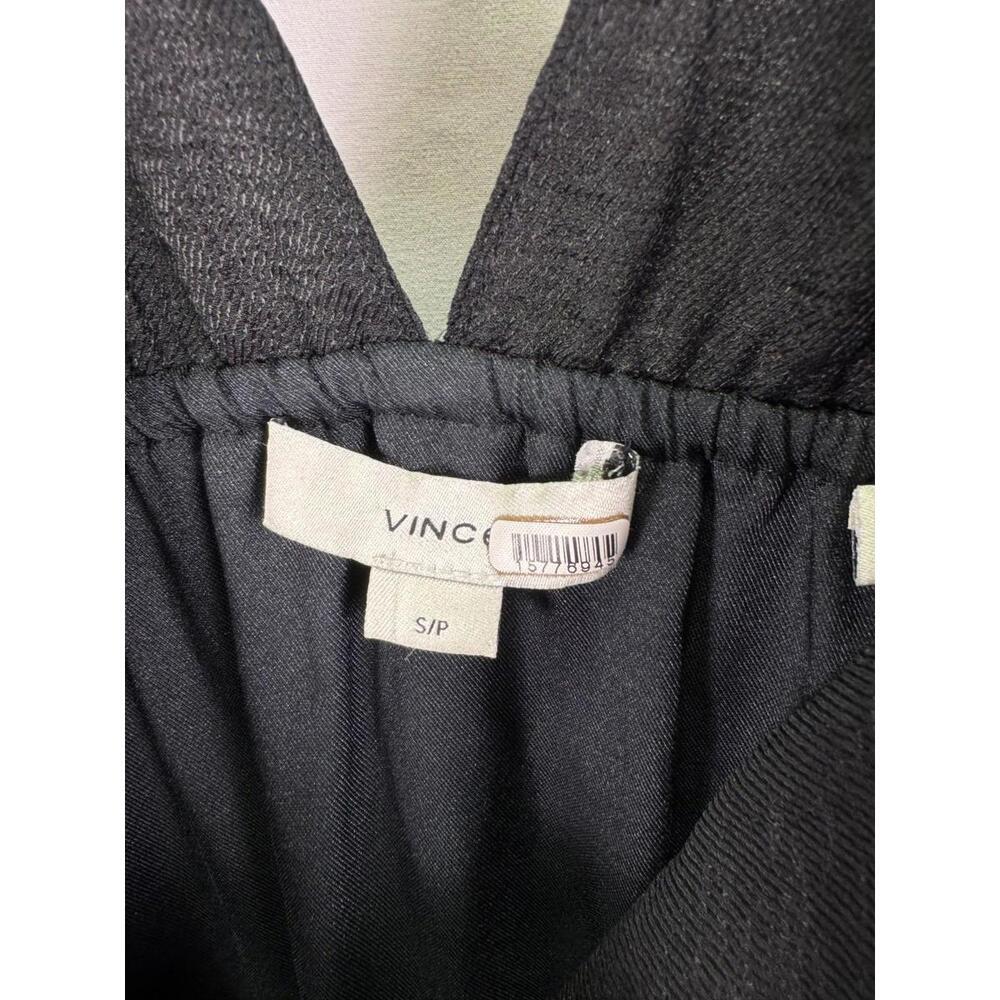 VINCE. Black Smocked Waist Dress Size S/P with Fabric Tear - Picture 7 of 8